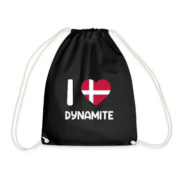 danish dynamite Denmark Dane gift - Drawstring Bag - black - Front
