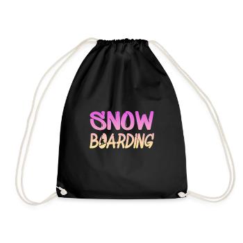 snowboarding - Turnbeutel - Schwarz - Vorne
