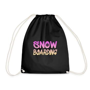 snowboarding - Turnbeutel - Schwarz - Vorne