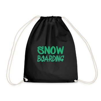 snowboarding snowboard - Turnbeutel - Schwarz - Vorne