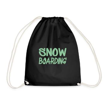 snowboarding boarden - Turnbeutel - Schwarz - Vorne