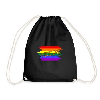 LGBT - Turnbeutel - Schwarz - Vorne