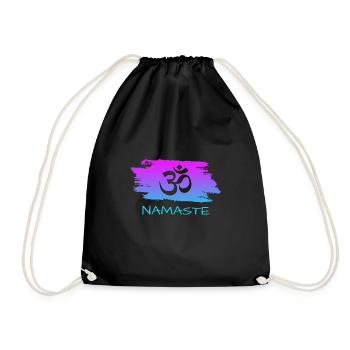 Namaste Om Yoga - Turnbeutel - Schwarz - Vorne