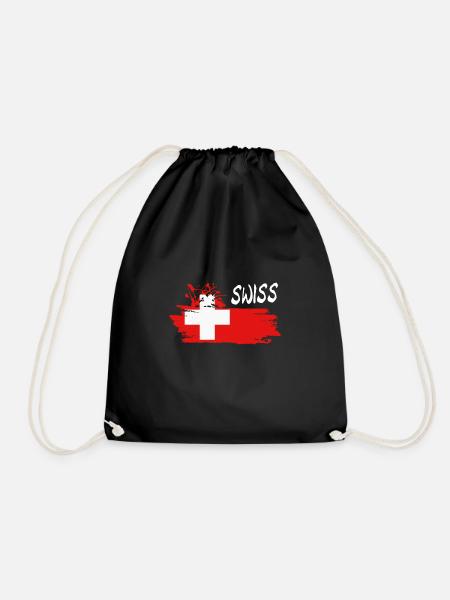 Swiss Schweiz - Turnbeutel - Schwarz