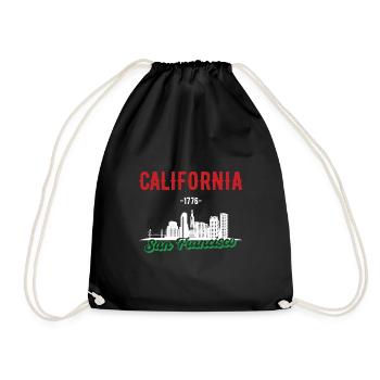 Cadeau du drapeau de la Californie à San Francisco - Sac de sport léger - noir - Devant