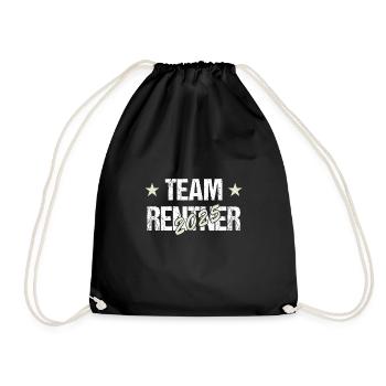 Team Rentner 2025 - Turnbeutel - Schwarz - Vorne