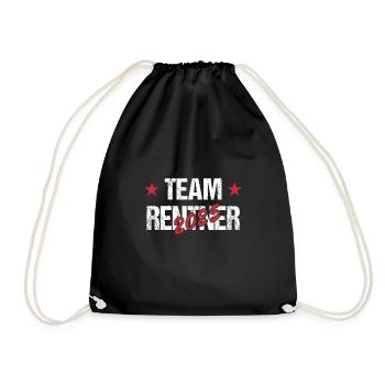 Team Rentner 2025 - Turnbeutel - Schwarz - Vorne