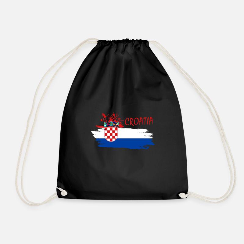 Croatia - Turnbeutel - Schwarz