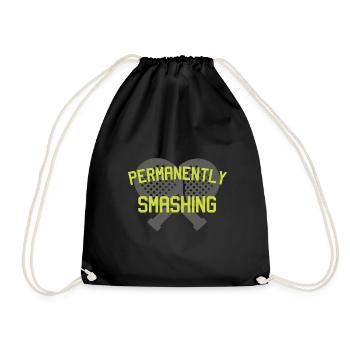 Padel Smash Padel Tennis Spieler - Turnbeutel - Schwarz - Vorne