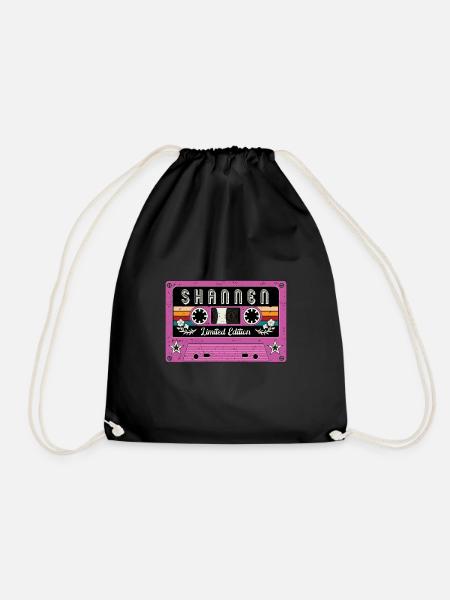 Vintage Shannen Name - Drawstring Bag - black