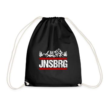 Zittauer Gebirge Jonsberg Wanderung Geschenk - Turnbeutel - Schwarz - Vorne