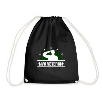DDR Veteran Armee Militär Geschenk - Turnbeutel - Schwarz - Vorne