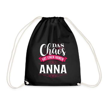 ANNA - Chaos - Turnbeutel - Schwarz - Vorne