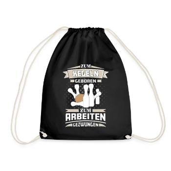 Zum Kegeln Geboren - Turnbeutel - Schwarz - Vorne