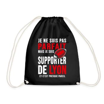 supporter rugby stade Lyon club humour rugby lou - Sac de sport léger - noir - Devant
