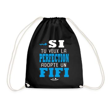 Si tu veux la perfection adopte un Fifi Philippe - Sac de sport léger - noir - Devant