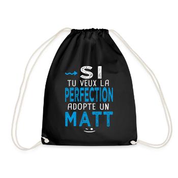perfection adopte un Matt Cadeau Mathieu Mathias - Sac de sport léger - noir - Devant