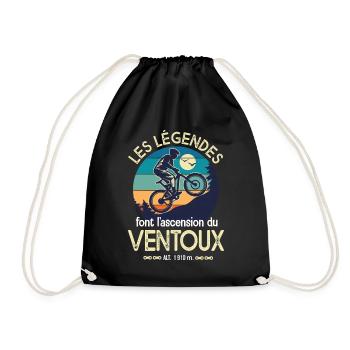 legendes ascension Mt Ventoux BMX velo - Sac de sport léger - noir - Devant