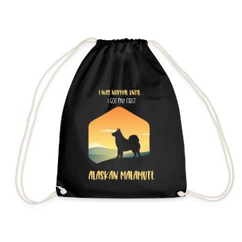 Alaskan Malamute Hund - Turnbeutel - Schwarz - Vorne