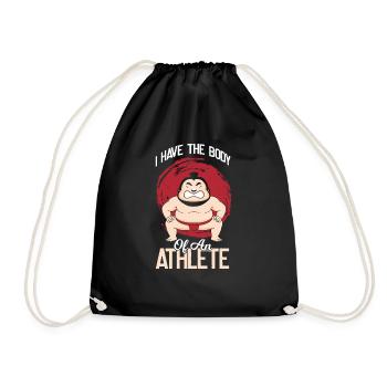 Sumo Ringer - Körper eines Athleten - Turnbeutel - Schwarz - Vorne