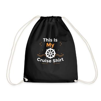 This Is My Cruise Shirt - Kreuzfahrtschiff - Turnbeutel - Schwarz - Vorne