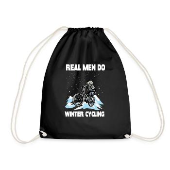 De vrais hommes en hiver vélo VTT - Sac de sport léger - noir - Devant