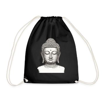 BUDDHA-ZEN-MEDITATION - Turnbeutel - Schwarz - Vorne