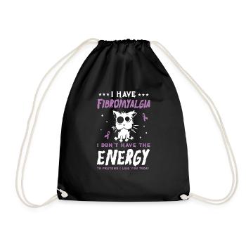 La fibromyalgie et le plaisir des amoureux des chats - Sac de sport léger - noir - Devant