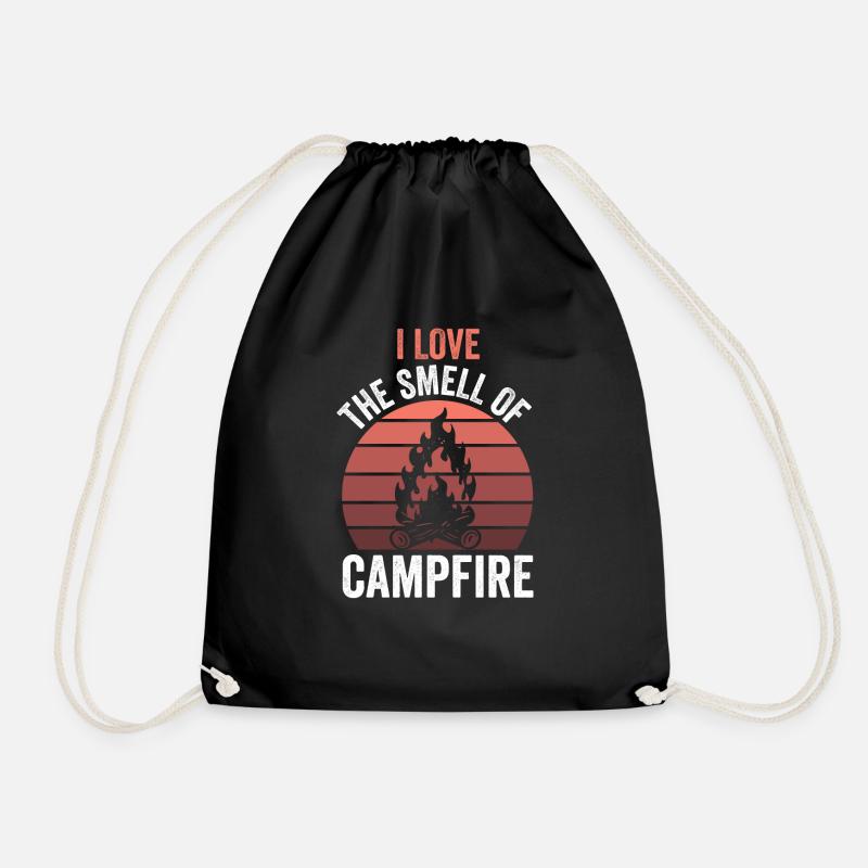 Campfire Nights: Great Outdoor Lovers - Drawstring Bag - black