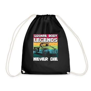 Square Body Legends Nie Vergessen - Turnbeutel - Schwarz - Vorne