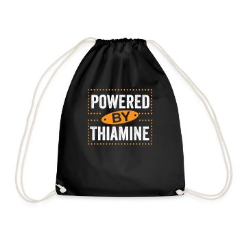 Alimenté par la thiamine pour les personnes soucieuses de l’énergie - Sac de sport léger - noir - Devant