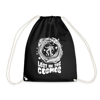 Lost in the Cosmos - Astronaut - Weltall - Turnbeutel - Schwarz - Vorne