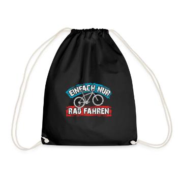 Ich will einfach nur Rad fahren auf meinem Bike - Turnbeutel - Schwarz - Vorne