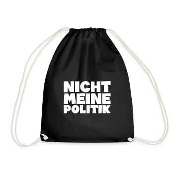 Politik Regierung Spruch Geschenk - Turnbeutel - Schwarz - Vorne