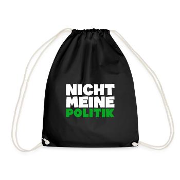 anti grüne Politik Regierung Geschenkidee - Turnbeutel - Schwarz - Vorne
