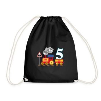 Cinquième anniversaire, enfin 5 ans - Sac de sport léger - noir - Devant