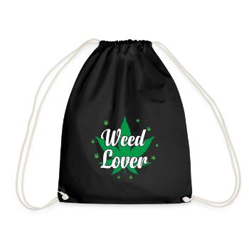 Weed Lover - Cannabis Lover - Marihuana Lover - Turnbeutel - Schwarz - Vorne