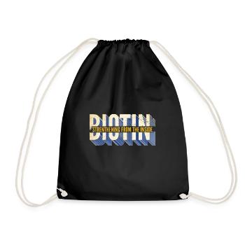 Biotin Strengthening from the inside - Drawstring Bag - black - Front