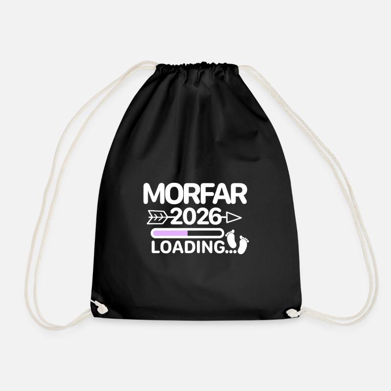 Morfar 2026 schwedisch - Turnbeutel - Schwarz