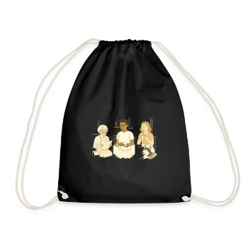 Everyday family life - Drawstring Bag - black - Front