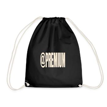 Premium-Typografie @PREMIUM - Turnbeutel - Schwarz - Vorne