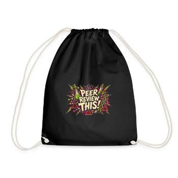 Peer Review This! Comic Lab Chaos - Drawstring Bag - black - Front