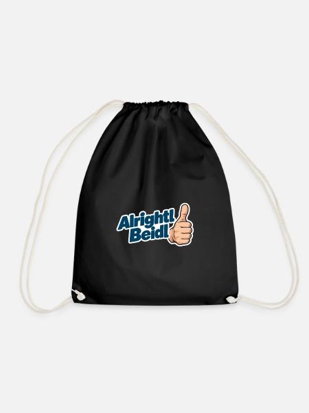 Alrightl Beidl - Turnbeutel - Schwarz