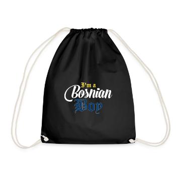 Bosnien Bosnier Junge Spruch Geschenk - Turnbeutel - Schwarz - Vorne