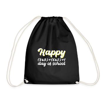 100 days of school Math Gift - Drawstring Bag - black - Front