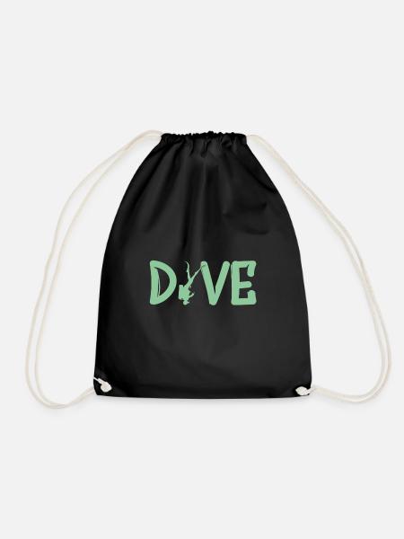 Dive - Tauchen Taucher Geschenk - Turnbeutel - Schwarz