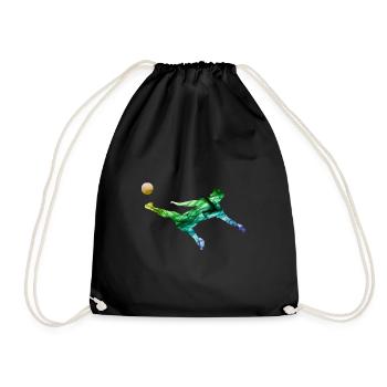 Colourful footballer - Drawstring Bag - black - Front