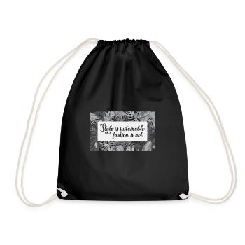 Sustainability - Drawstring Bag - black - Front