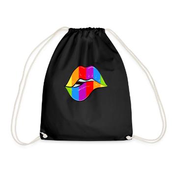 Rainbow - Turnbeutel - Schwarz - Vorne