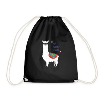 Lama - Turnbeutel - Schwarz - Vorne